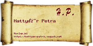Hattyár Petra névjegykártya